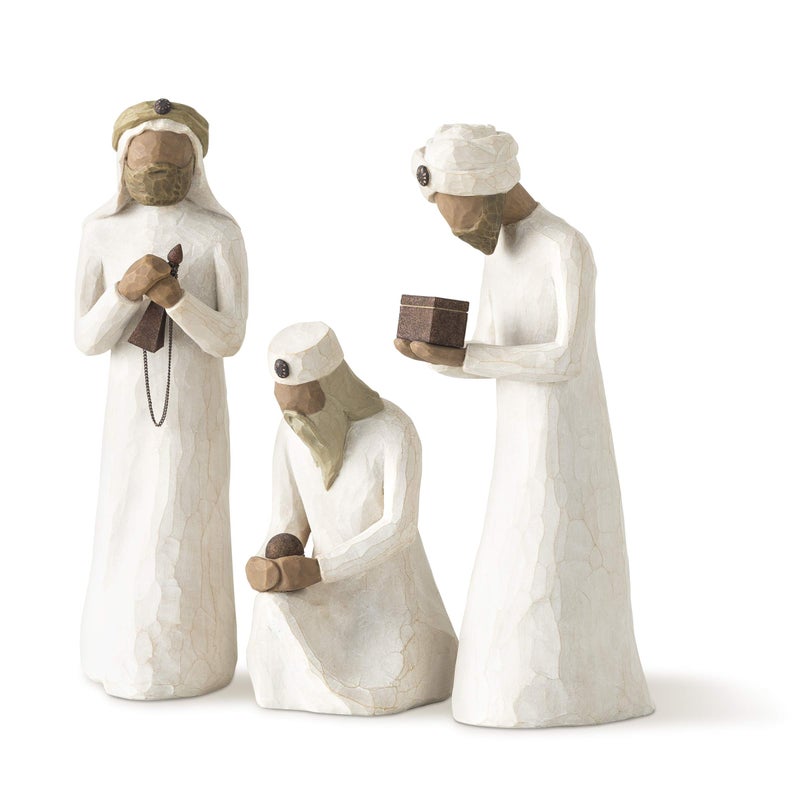 Willow Tree The Three Wisemen, Follow a Star to Find the Light of the World, Set of Walking, Bowing, Kneeling Figures Carrying Gifts for Holy Family, Sculpted Hand-Painted Figures for Classic Nativity - Image 1